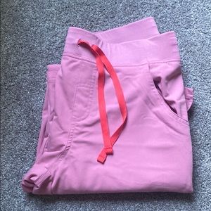 Figs Chalk Pink Cargo Scrub Pants